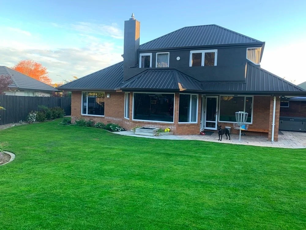 Metal roof before painting in Christchurch, after painting